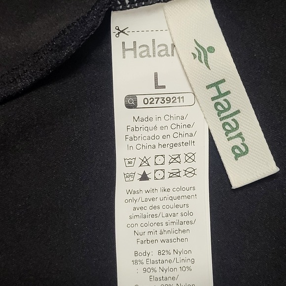 Halara Softlyzero Airy Square Neck Black Ruched Side Slit Midi Dress Corset L - Picture 4 of 8